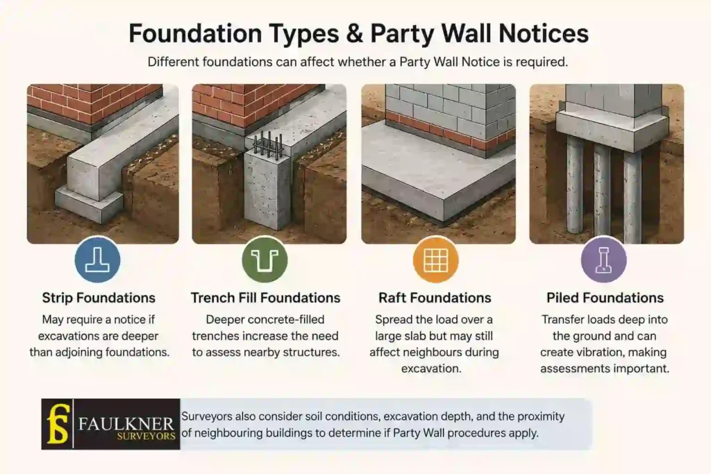 How Do Construction Methods Affect Party Wall Requirements? A Homeowner’s Guide 1 How Do Different Foundation Types Influence Party Wall Notices Dagenham?