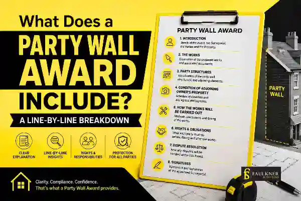 Party Wall Awards Explained Line-by-Line: What Property Owners and Neighbours Need to Know 1 What Does a Party Wall Award Include? A Line-by-Line Breakdown Dagenham